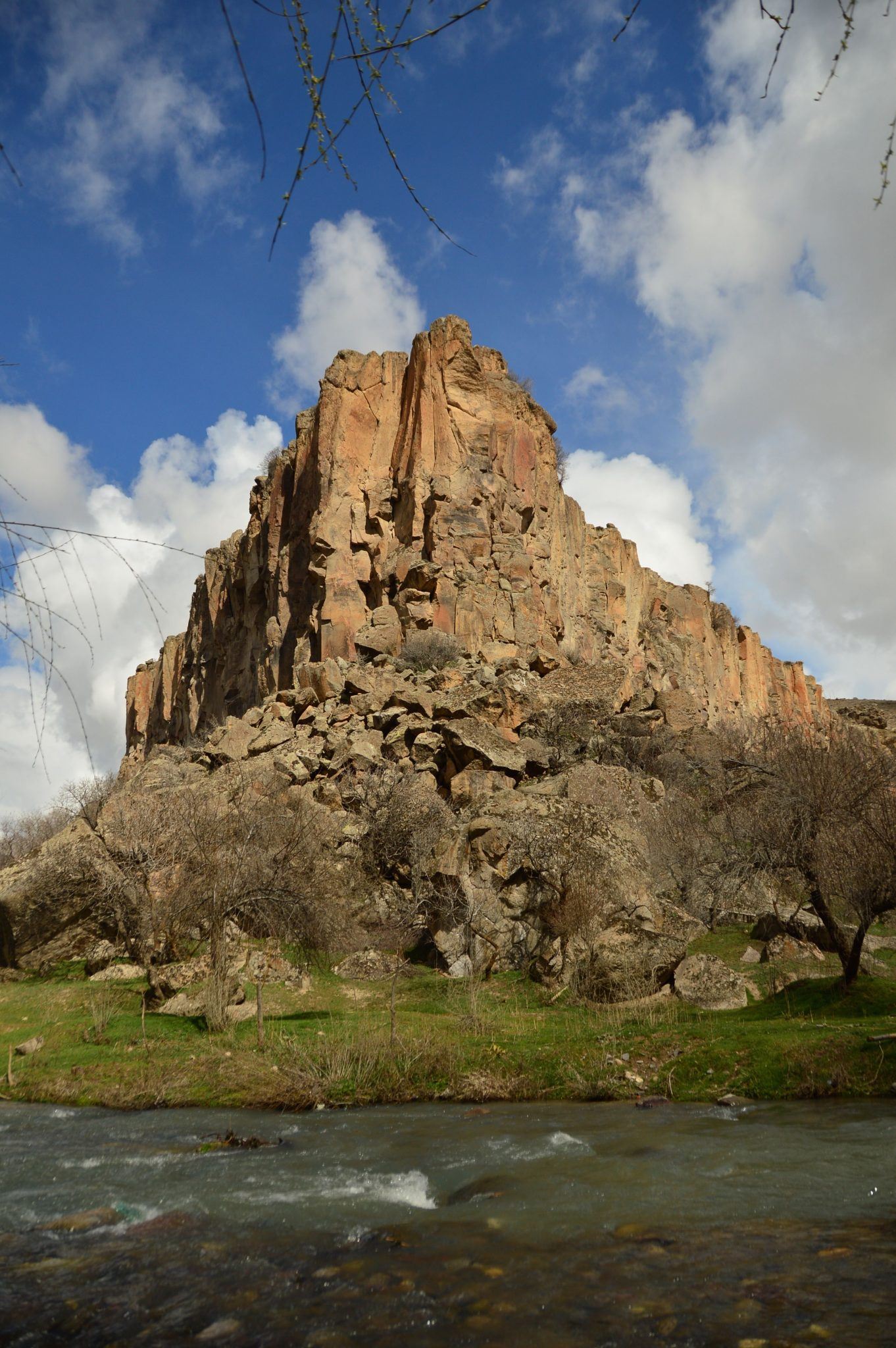Perfect Cappadocia Itinerary 3 Days 10 rock with stream in foreground in the Ilhara Valley Cappadocia