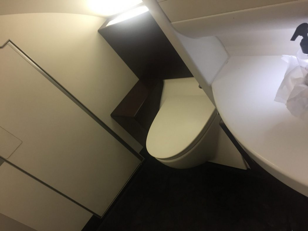 bathroom in malaysia airlines business class