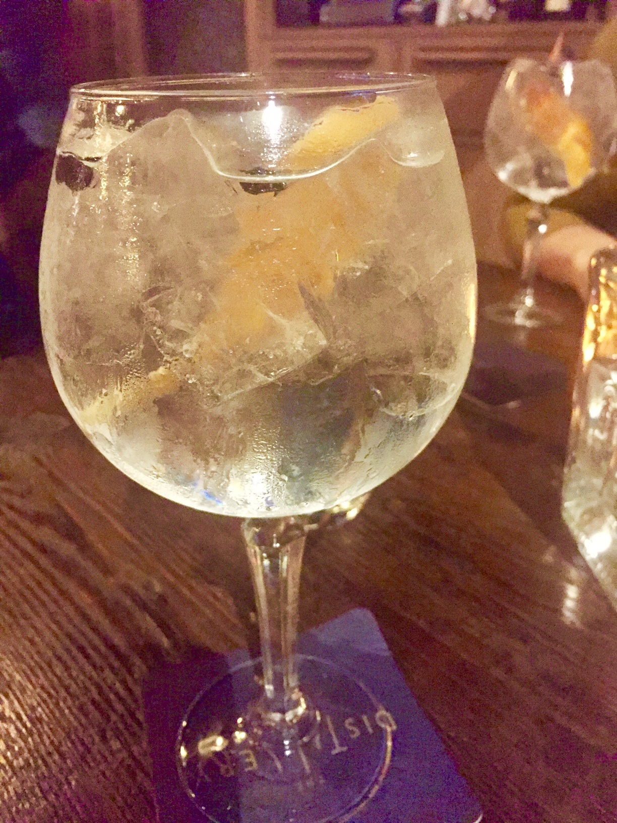 gin and tonic at the distillery in notting hill