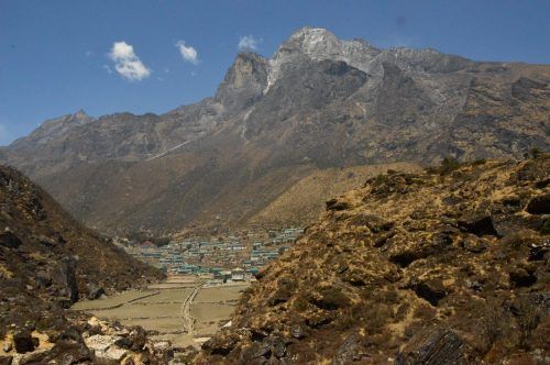 Kunde Nepal seen from the everest base camp trek Kunde Nepal seen from the everest base camp trek