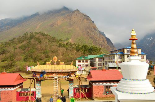 town of tengboche nepal town of tengboche nepal
