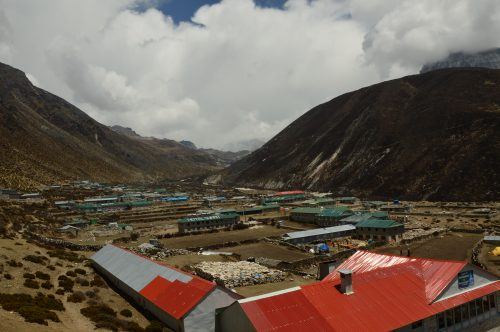 roofs of the town of dinboche nepal roofs of the town of dinboche nepal