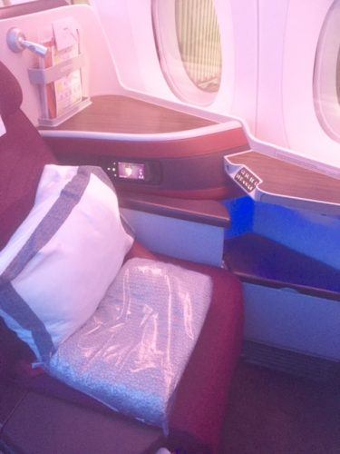 qatar a380 business class seat