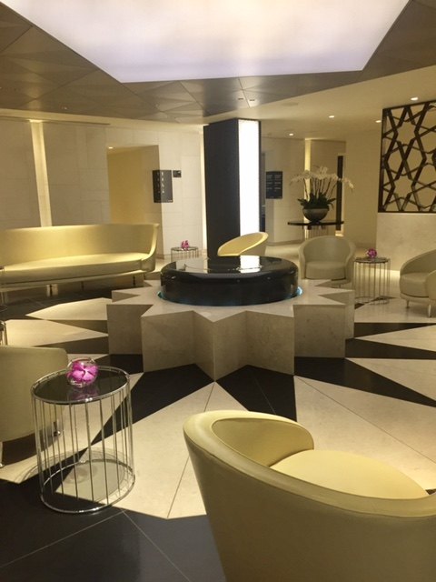 Entrance to the Qatar Lounge at Heathrow Terminal