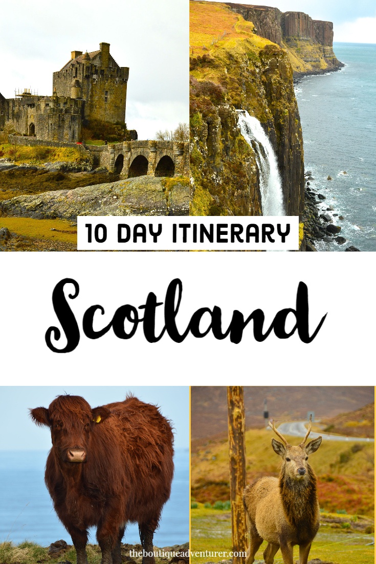 Planning a trip to the Scottish Highlands? My Scotland Itinerary 10 days will show you where to go, what to do, where to eat and boutique hotels for sleeping! #scotland #scottishhighlands