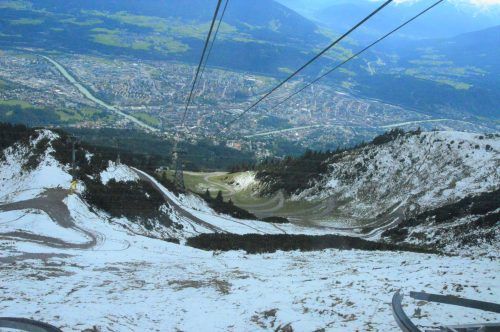 view from nordkette cable car innsbruck view from nordkette cable car innsbruck
