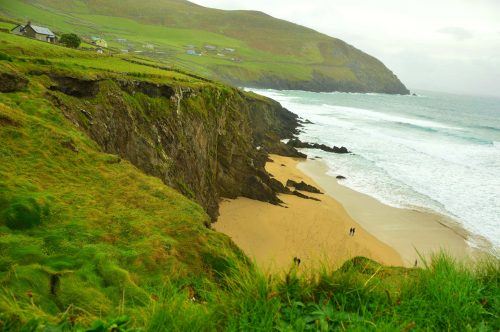 cliff and beach on dingle peninsula ireland cliff and beach on dingle peninsula ireland