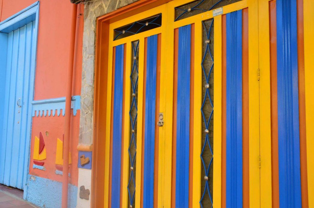 colourful doors in guatape