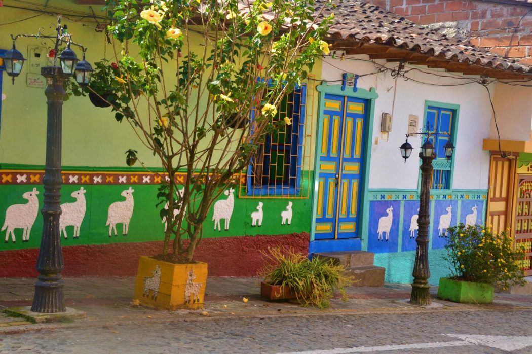 colourful houses in guatape