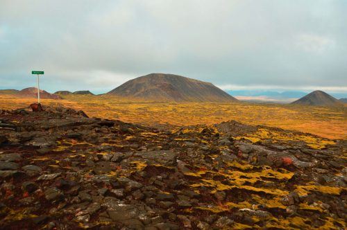 Lava fields that are what is hiked across on the Inside the Volcano tour