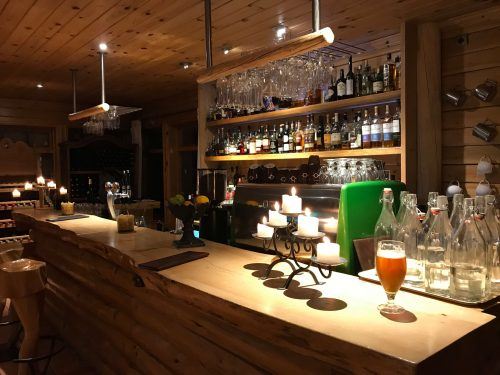 bar at hotel ranga iceland in the evening