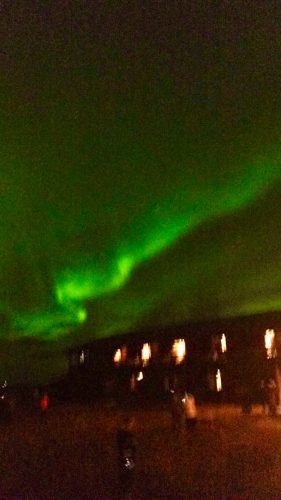 northern lights over hotel ranga iceland