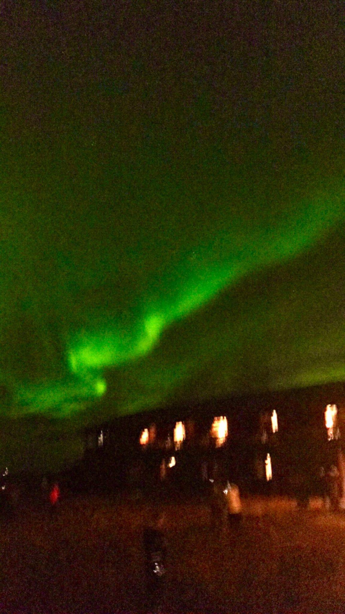 The Northern Lights over Hotel Ranga Iceland