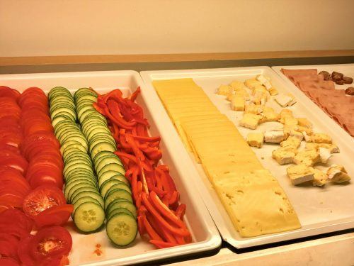 Breakfast buffet at Northern Lights Inn Iceland