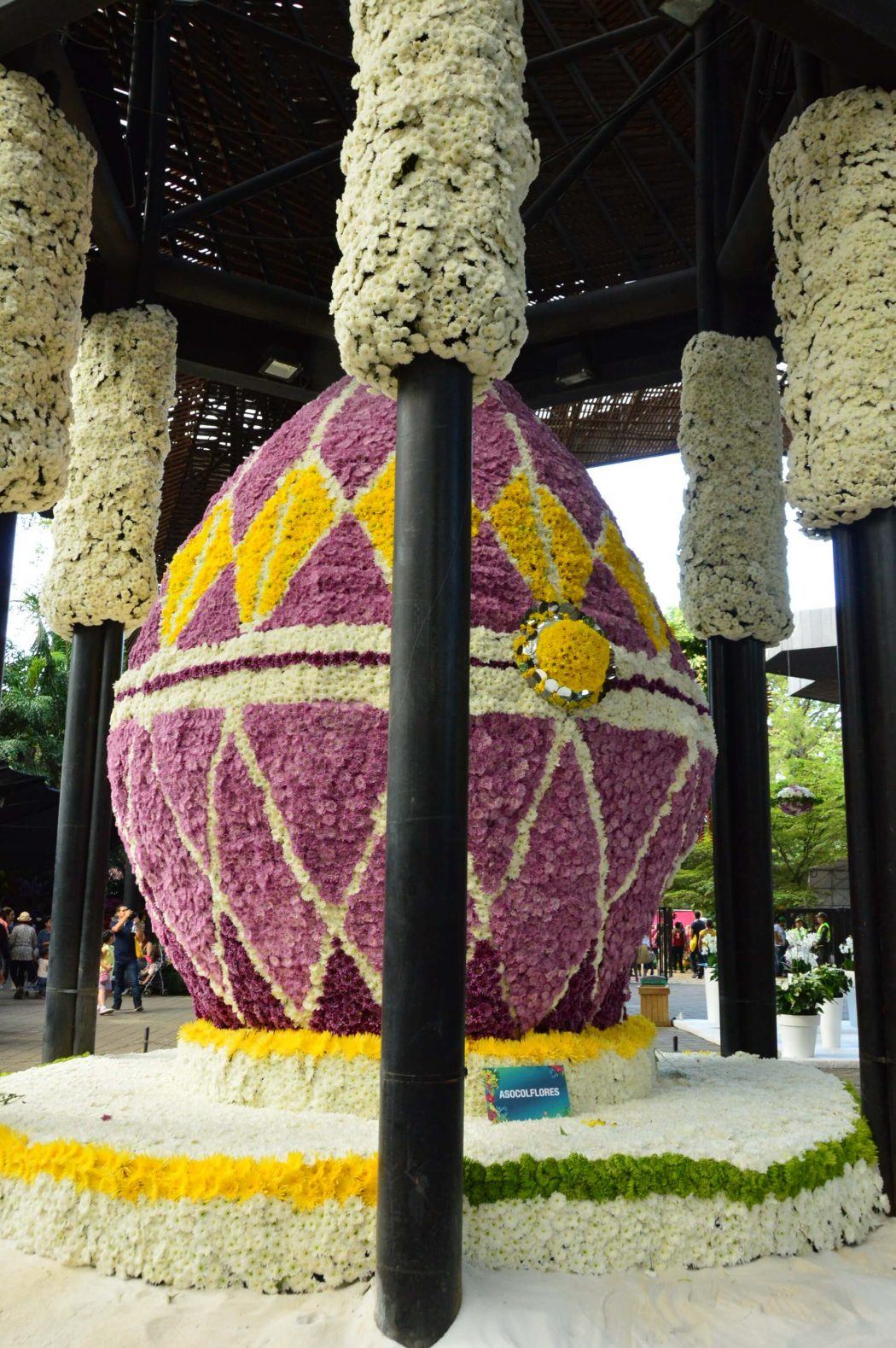 flower display at medellin botanic gardens