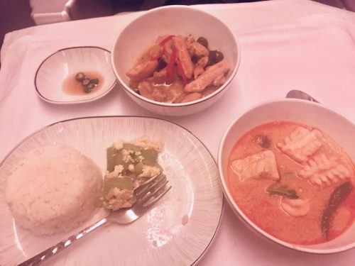 dinner thai airways business class