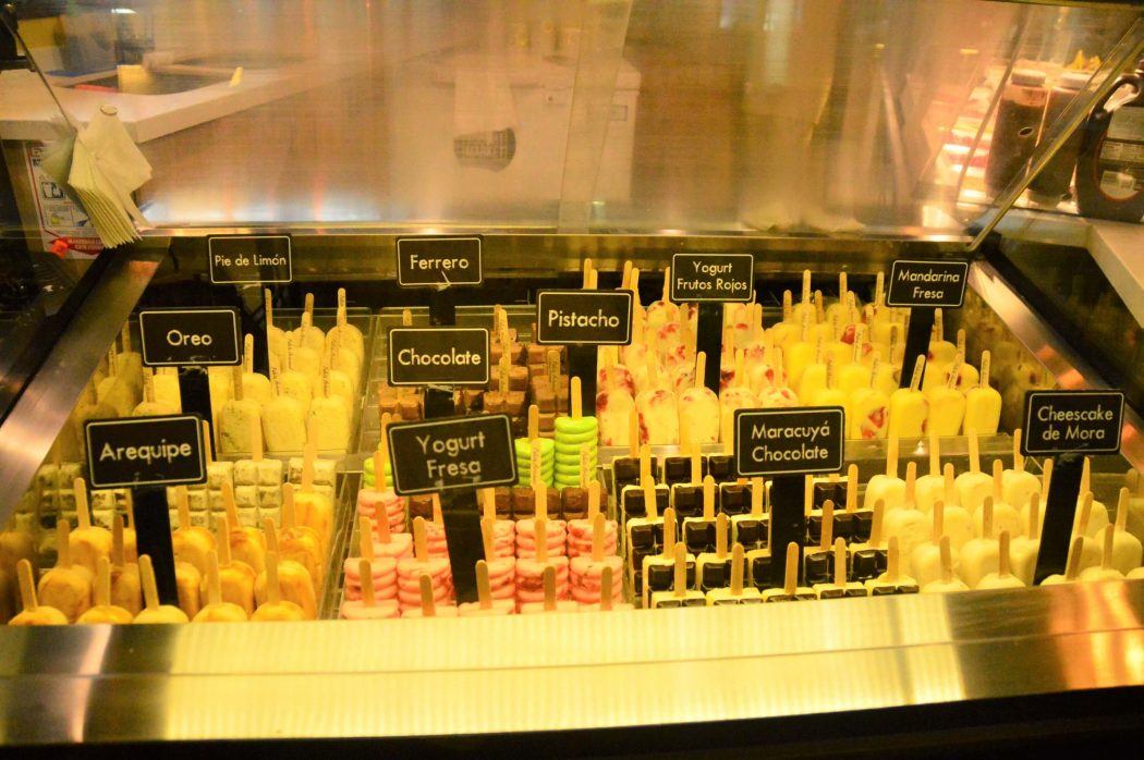 popsicles on display at mercado del rio medellin