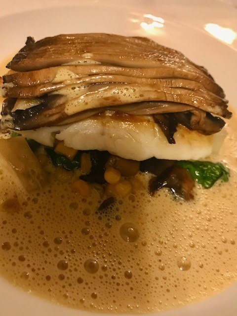Ockenden Manor Spa & Hotel Review 8 cod dinner at ockenden manor spa