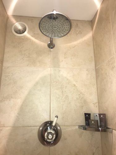 shower in room at ockenden manor