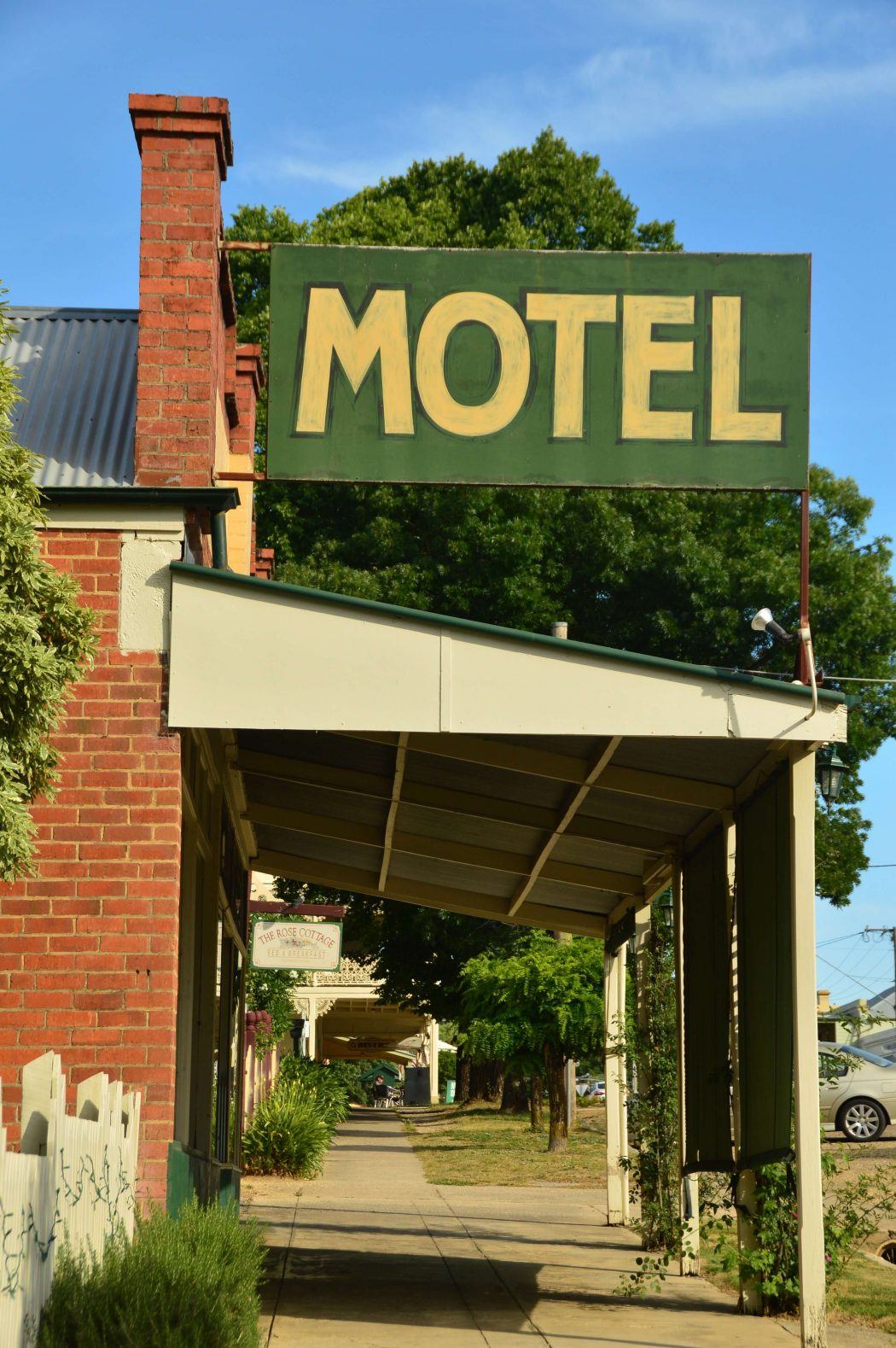 motel sign in small australian country town