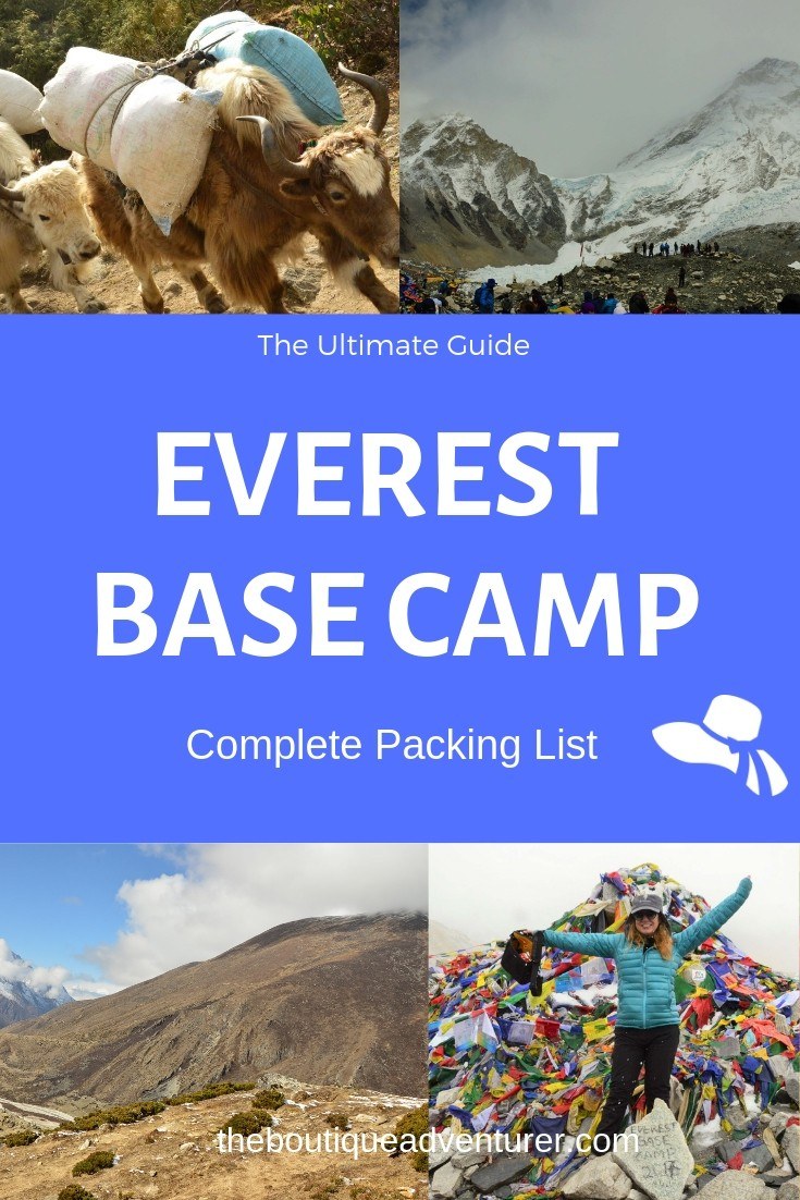Here is my complete Everest Base Camp Packing List - every single thing I took with me on the Everest Base Camp Trek! Get the right Everest Gear in this complete Trekking Pack List #everestbasecamp #nepal