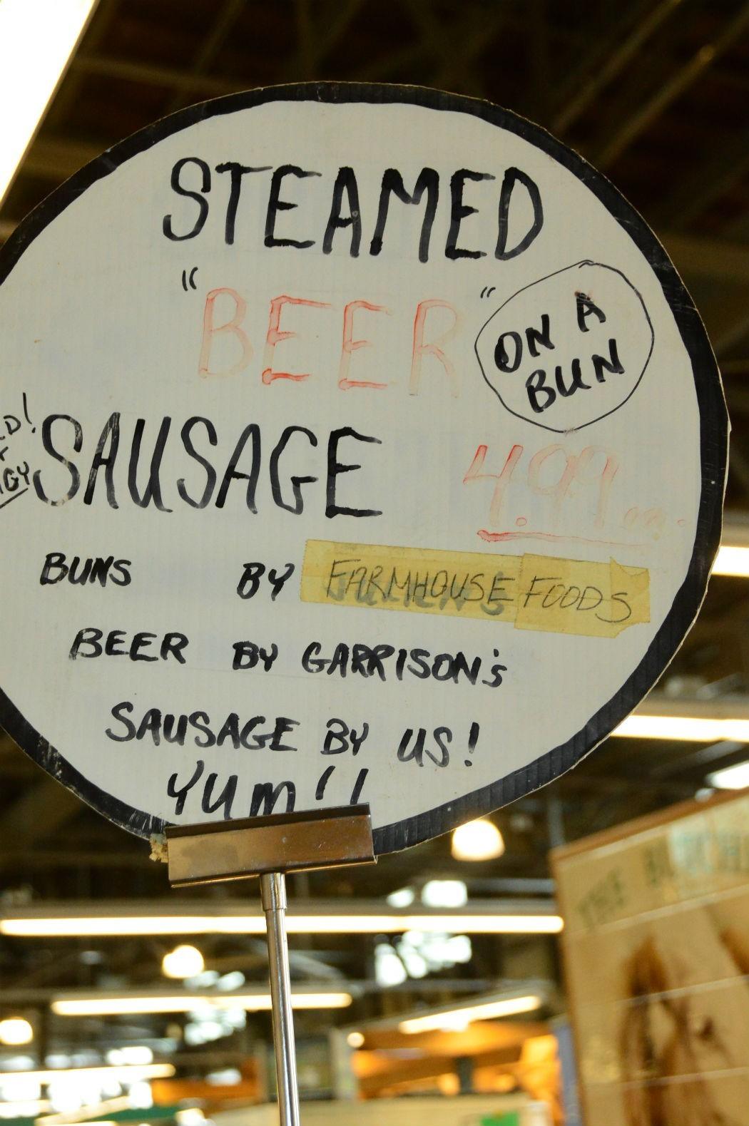 Halifax Farmers Market: Everything You Need to Know 29 beer sausage sign at halifax farmers market
