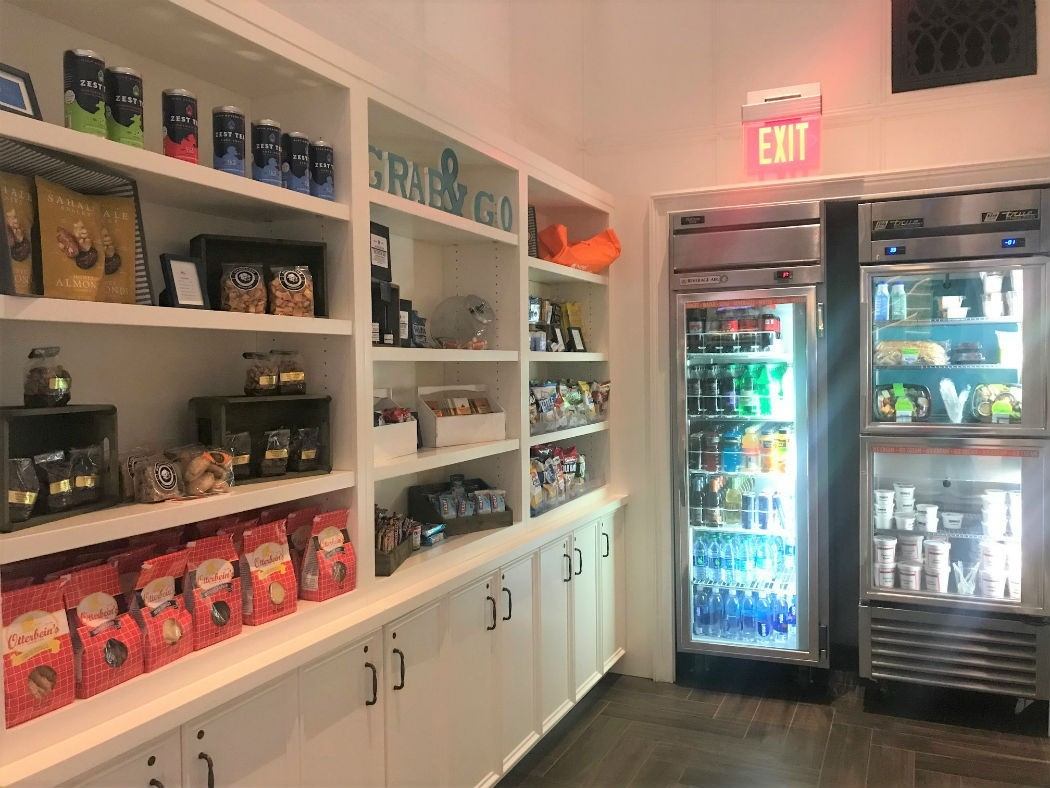 fridges and merchandising of food in Hotel Indigo Baltimore