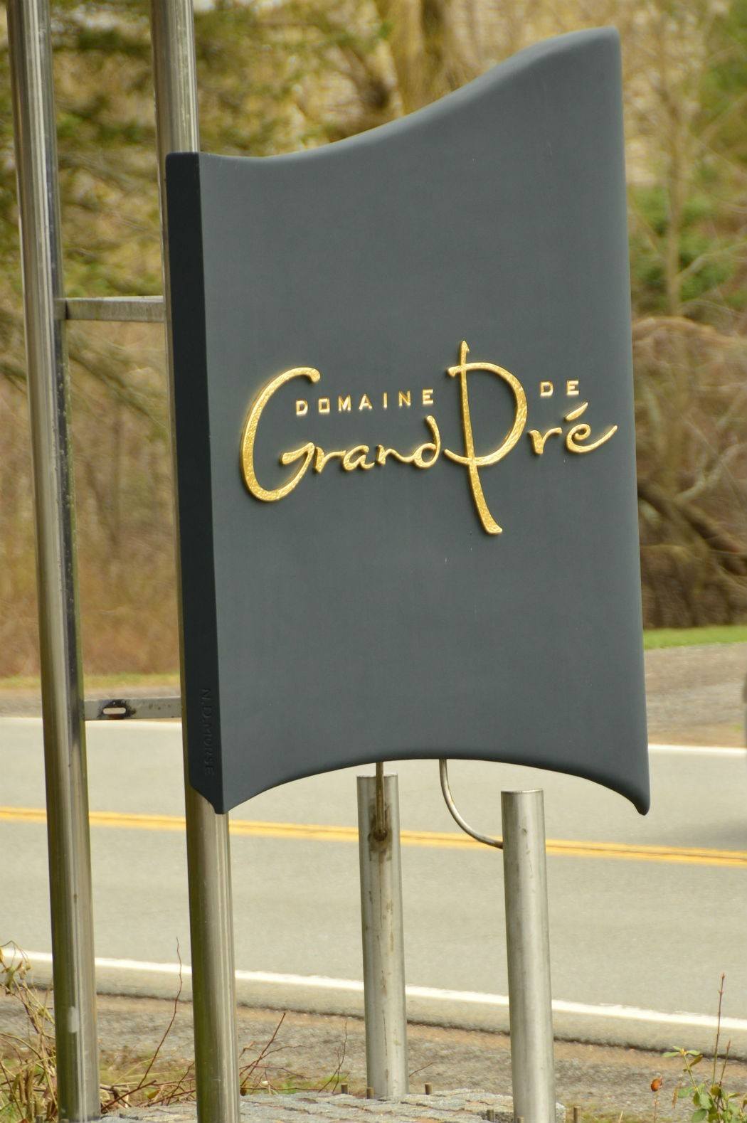 sign for domaine de grand pre winery