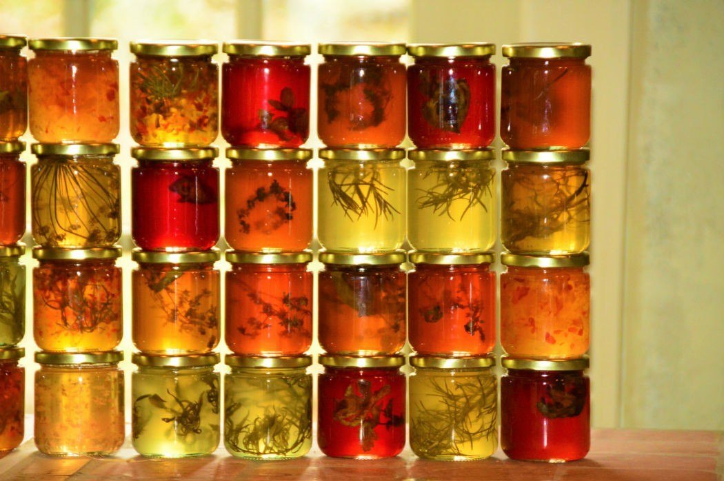 Jars of preserves at Tangled Garden