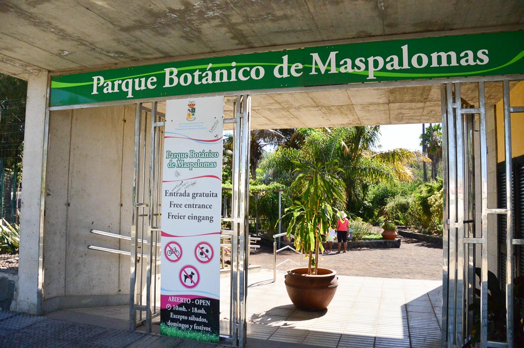 Entrance to the Maspalomas Botanic Gardens Gran Canaria