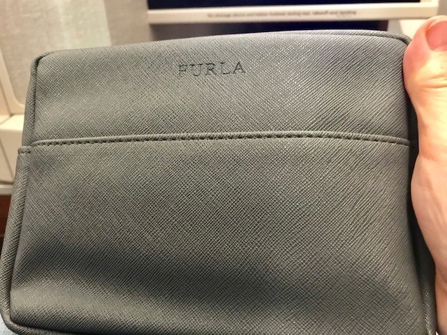 thai airways a380 business class furla in flight amenities bag