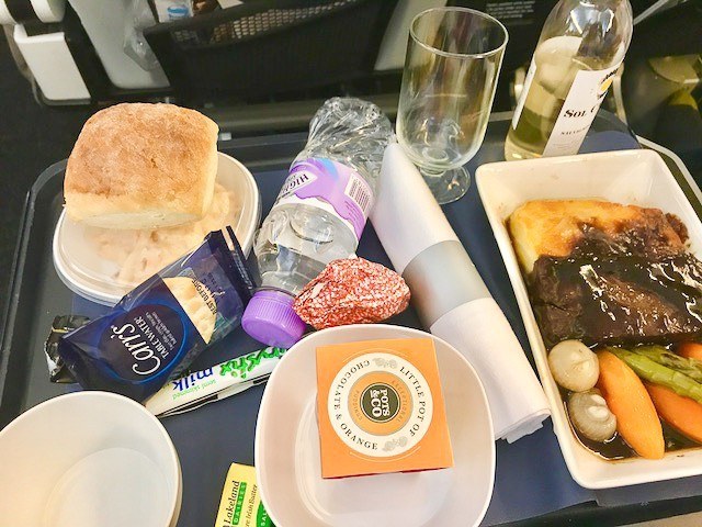 world traveller plus british airways food