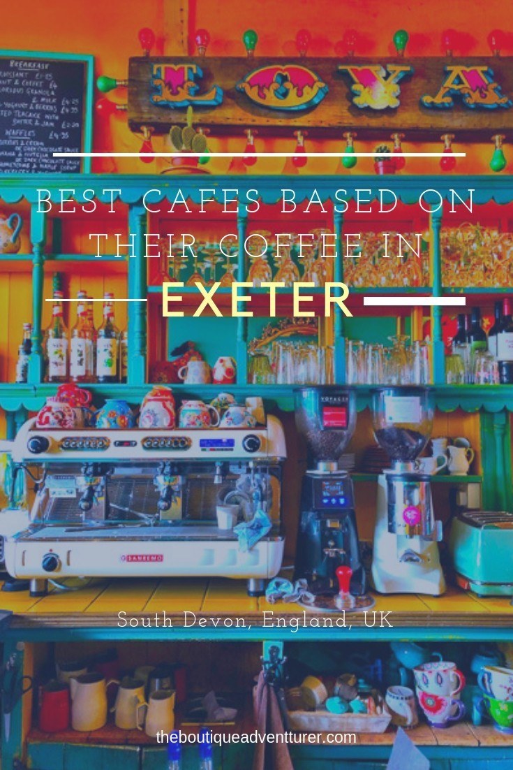 Exeter in South Devon has a fantastic food scene - check out my guide to the 6 Best Exeter Cafes based on the quality of their coffee #devon#england#devonengland#exeter#exeterdevon#exeterengland#exetercafes#exmouthbays#exeterthingstodoin#exetertravel#englandtravel#englandthingstodoin#devontravel#devonthingstodoin#devonsouth#devoncoast#devonplacestovisit#exeterrestaurants