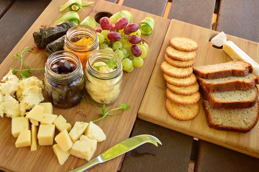 delheim winery charcuterie and cheese platter