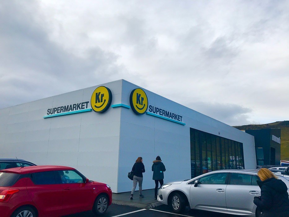 exterior of supermarket in iceland
