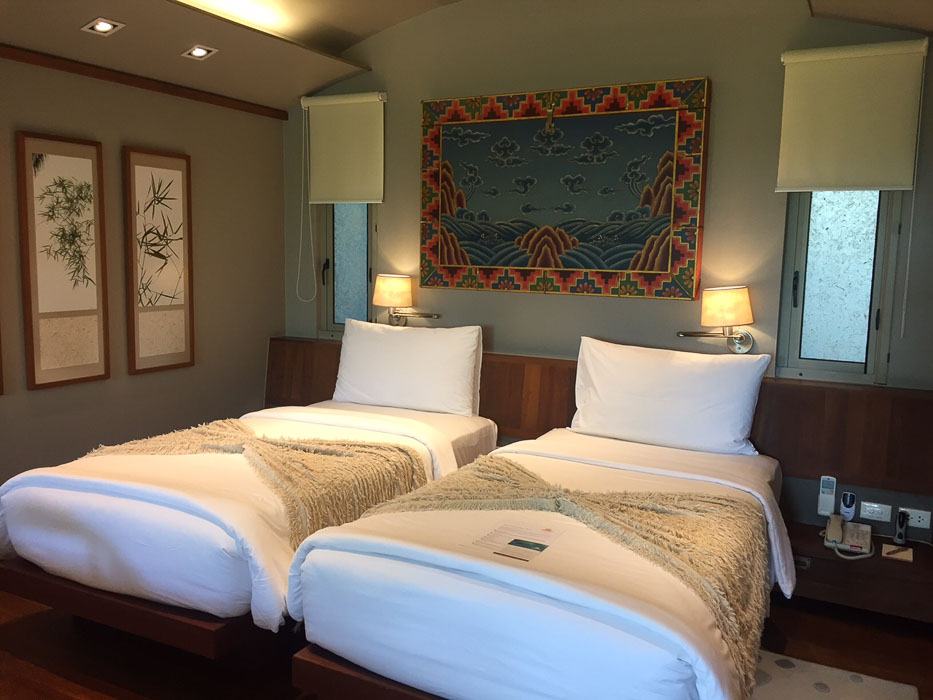 twin bedroom at kamalaya koh samui thailand