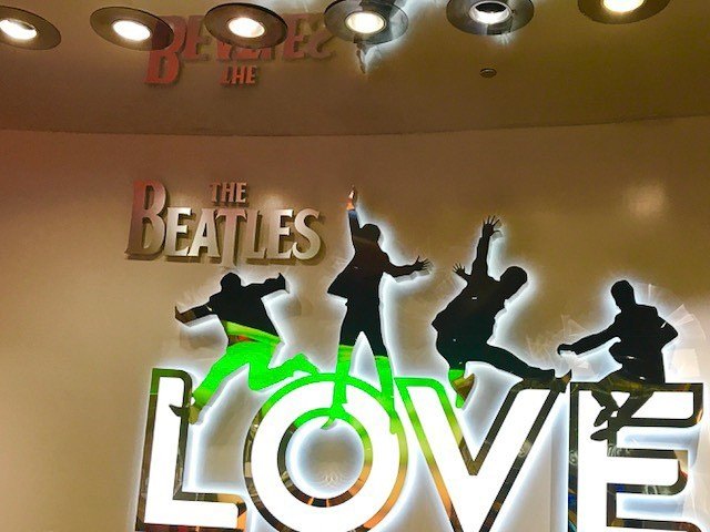 The beatles Love cirque du soleil neon sign