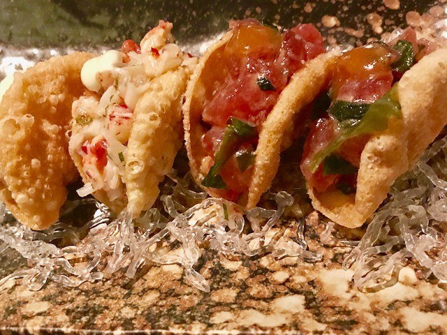 mini tacos at Nobu Las Vegas