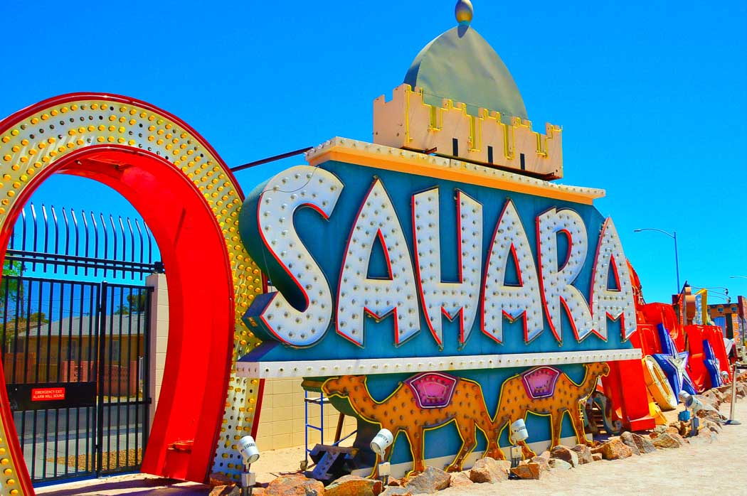 Sahara sign at the neon museum las vegas