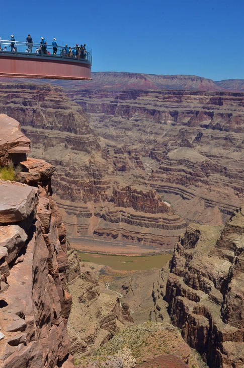 Viewing deck over Grand Canyon