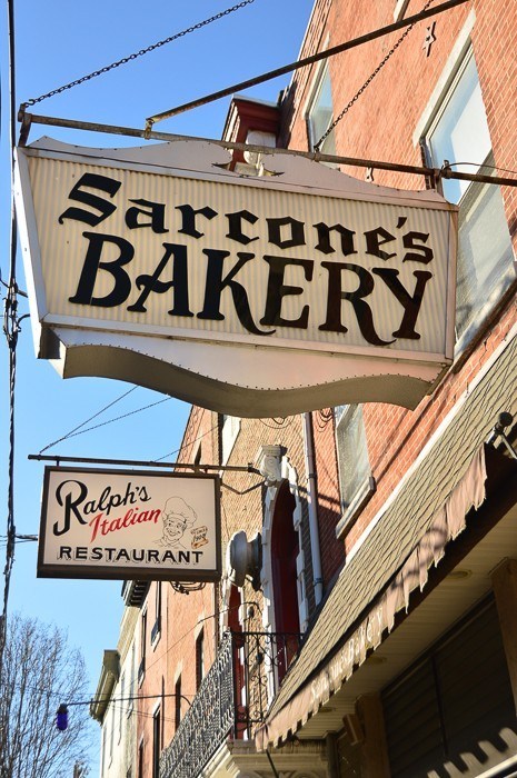 Sarcone's bakery sign in philadelphia