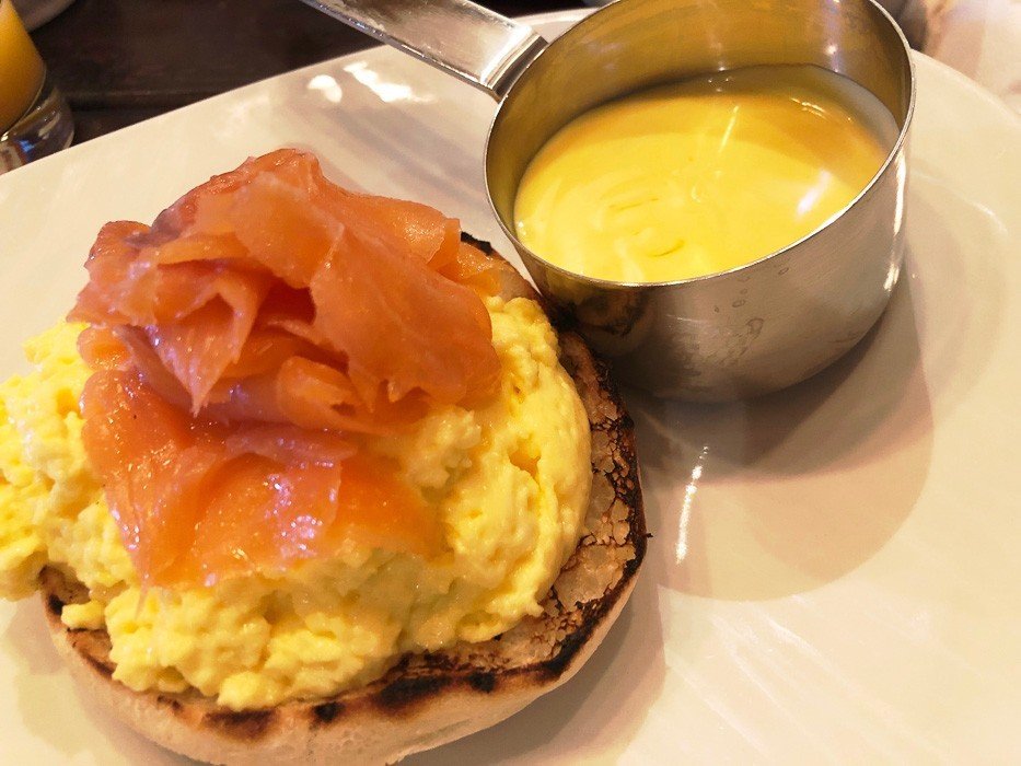 7 Best Places to Visit in South Wales - The Valleys (2022) 35 heritage-park-hotel-breakfast-wales-scrambled-eggs-salmon-hollandaise