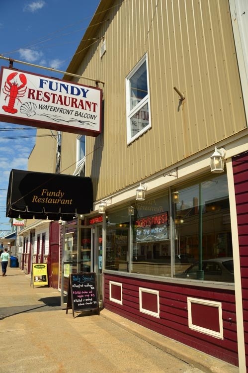 Best 6 Days Nova Scotia Itinerary 12 Dibgy main street with Fundy restaurant