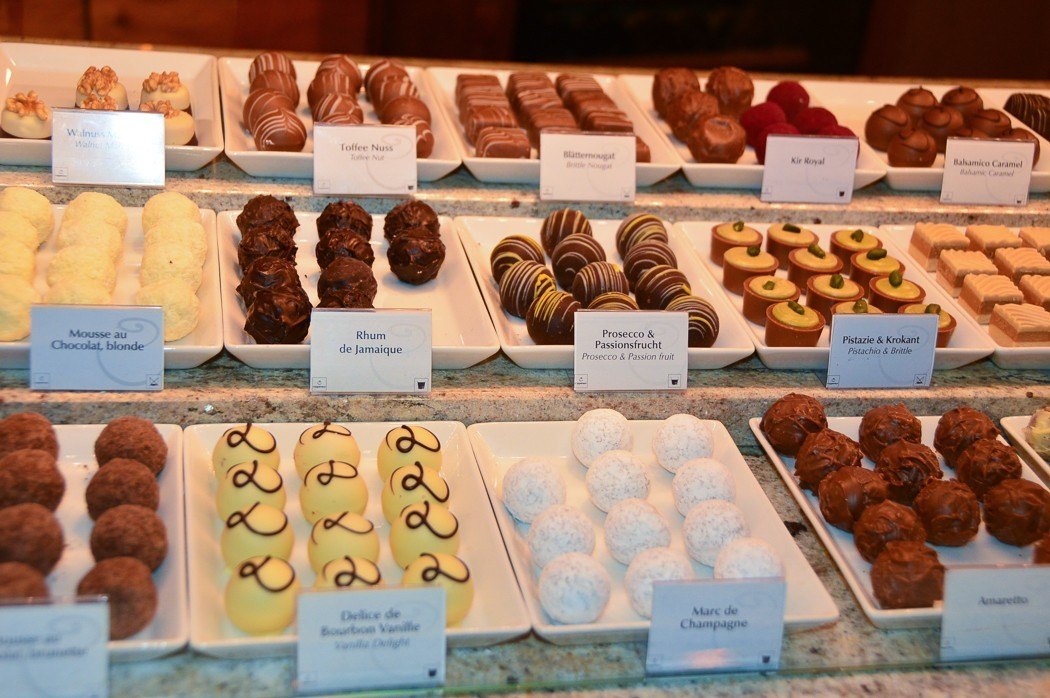 baden baden chocolates on display at Kaffeehous