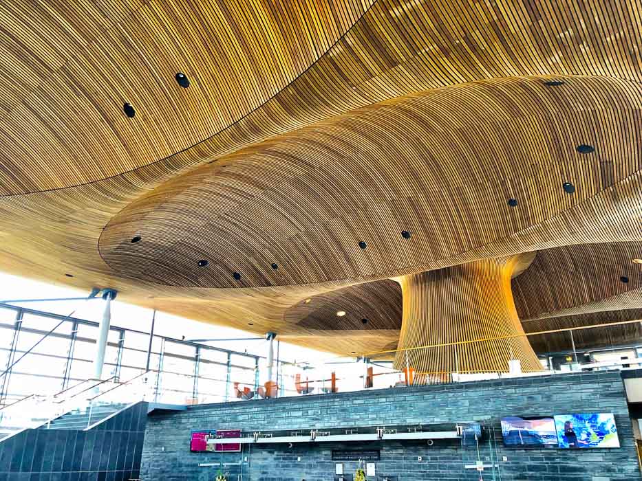 12 Fun Things to do in Cardiff (2022) 36 Roof of the Senedd as seen from inside the building