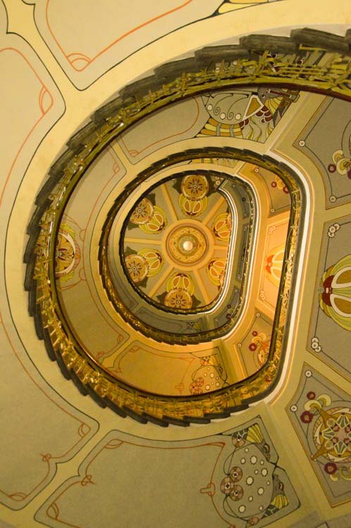 Wonderful ceiling at Art Nouveau Museum