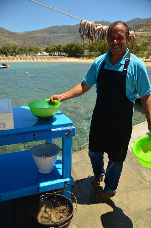 17 Best Things to do in Ios 23 greece_ios_mylopotas-beach-drakos-taverna-chef
