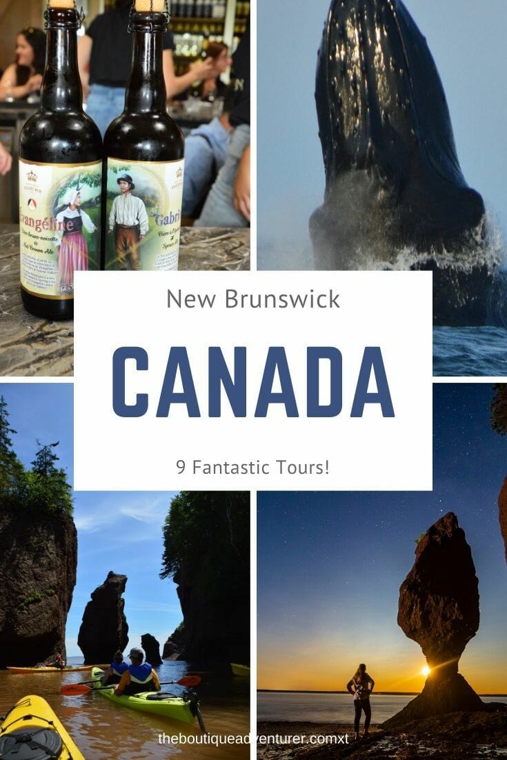 There are some amazing New Brunswick Tours! Here are 9 brilliant NB tours - from a distillery to night photography to reliving life 200 years ago to whale watching - that you won't want to miss! #canada #newbrunswick