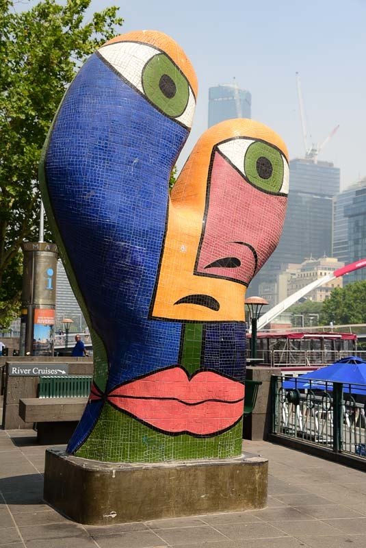 colourful scultpure on South bank melbourne