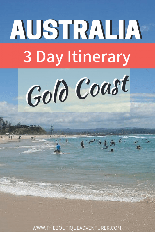 Gold Coast Itinerary: 3 Days for Adults 31 Coolangatta is one of the best-known beaches on the Gold Coast and perfect for adults looking for golden sands, blue water and a decent latte! Read more about Coolangatta and other great things for adults to do in my Gold Coast Itinerary. #goldcoastbeach #goldcoastcoolangatta